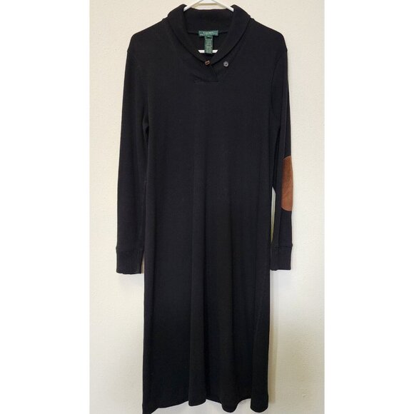 Lauren Ralph Lauren Black Dress with Brown Accents - Picture 1 of 10